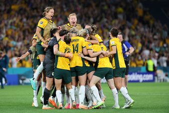 Australiens Fußballerinnen stehen im WM-Halbfinale. Australiens Fußballerinnen stehen im WM-Halbfinale.