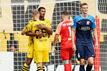 Sébastien Haller (2.v.l) traf beim BVB-Sieg in Mainz zweimal.