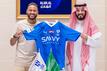 Neymar (l) mit Fahad Bin Saad Bin Nafel, Vorstandsvorsitzender von Al-Hilal.