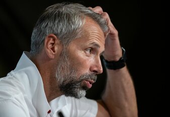 Der Cheftrainer des Fußball-Bundesligisten RB Leipzig: Marco Rose. Der Cheftrainer des Fußball-Bundesligisten RB Leipzig: Marco Rose.