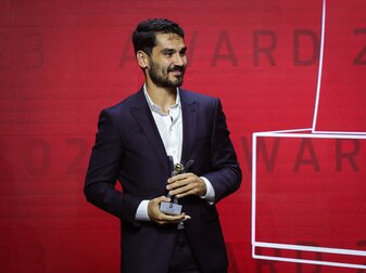 Ilkay Gündogan bei der Verleihung des «Sport Bild»-Award 2023 in der Kategorie Star des Jahres. Ilkay Gündogan bei der Verleihung des «Sport Bild»-Award 2023 in der Kategorie Star des Jahres.