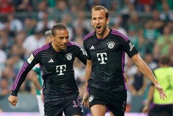 Der bis dato teuerste Bundesliga-Einkauf aller Zeiten: Bayerns Harry Kane (r). Der bis dato teuerste Bundesliga-Einkauf aller Zeiten: Bayerns Harry Kane (r).