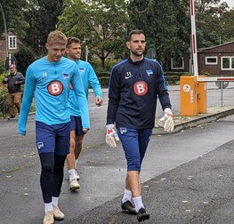 Torhüter Marius Gersbeck ist zurück im Mannschaftstraining von Hertha BSC. Torhüter Marius Gersbeck ist zurück im Mannschaftstraining von Hertha BSC.