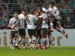 Der FC St. Pauli zieht nach dem 3:0-Sieg über den VfB Lübeck in die nächste Runde ein. Foto: Axel Heimken
<br>dpa-infocom GmbH