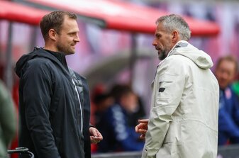 RB-Trainer Marco Rose zeigte sich vom Rücktritt Svenssons bewegt. RB-Trainer Marco Rose zeigte sich vom Rücktritt Svenssons bewegt.