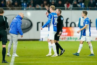 Lilien-Coach Torsten Lieberknecht wurde gegen Bochum mit Gelb verwarnt. Lilien-Coach Torsten Lieberknecht wurde gegen Bochum mit Gelb verwarnt.