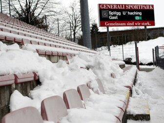 Zu viel Schnee in Haching: Heimspiel gegen Halle abgesagt Zu viel Schnee in Haching: Heimspiel gegen Halle abgesagt