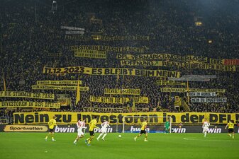 Die DFL darf ab jetzt mit Investoren verhandeln. Den meisten Fanlagern stößt das sauer auf. Die DFL darf ab jetzt mit Investoren verhandeln. Den meisten Fanlagern stößt das sauer auf.