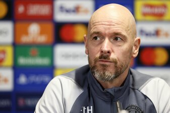 Will mit seiner Mannschaft das Achtelfinale erreichen: United-Coach Erik ten Hag. Will mit seiner Mannschaft das Achtelfinale erreichen: United-Coach Erik ten Hag.