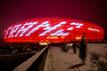 Die Allianz Arena ist mit dem Schriftzug «Danke Franz», in Erinnerung an den gestorbenen Franz Beckenbauer, beleuchtet.