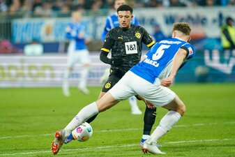 Legte bei seinem Comeback für den BVB direkt ein Tor auf: Jadon Sancho. Legte bei seinem Comeback für den BVB direkt ein Tor auf: Jadon Sancho.