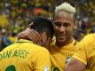 Neymar und Brasilien feiern den Sieg über Kolumbien (Quelle: SID)
<br>© 2016 SID