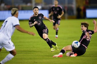 Lionel Messi (M) ist der Superstar von Inter Miami. Lionel Messi (M) ist der Superstar von Inter Miami.