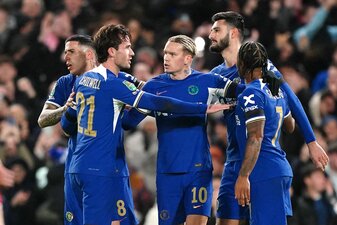 Die Spieler des FC Chelsea feiern das erste Tor der Partie. Die Spieler des FC Chelsea feiern das erste Tor der Partie.