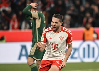 Brachte die Bayern gegen Union in Führung: Raphael Guerreiro. Brachte die Bayern gegen Union in Führung: Raphael Guerreiro.