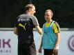 BVB-Trainer Thomas Tuchel und Mario Götze (Quelle: SID-IMAGES/FIRO)