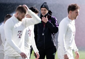 Bayern- Trainer Thomas Tuchel trifft mit seinem Team in der Champions League auf Lazio Rom. Bayern- Trainer Thomas Tuchel trifft mit seinem Team in der Champions League auf Lazio Rom.