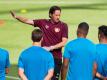 Roger Schmidt stellt Leverkusen auf den CL-Auftakt ein. Foto: Rolf Vennenbernd
<br>dpa-infocom GmbH