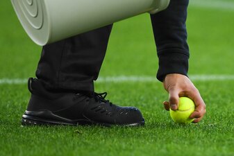 Auch bei der Partie des BVB in Wolfsburg flogen Tennisbälle auf das Spielfeld. Auch bei der Partie des BVB in Wolfsburg flogen Tennisbälle auf das Spielfeld.