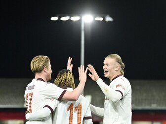 "Es passt": Fünferpacker Haaland lobt De Bruyne "Es passt": Fünferpacker Haaland lobt De Bruyne