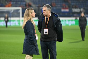 DFB-Sportdirektorin Nia Künzer will zeitnah kommunizieren, wie es weitergeht. DFB-Sportdirektorin Nia Künzer will zeitnah kommunizieren, wie es weitergeht.