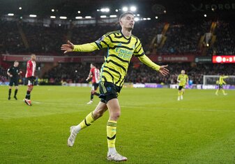 Traf zum zwischenzeitlichen 4:0 in Sheffield: Arsenals Kai Havertz. Traf zum zwischenzeitlichen 4:0 in Sheffield: Arsenals Kai Havertz.