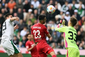 Sargis Adamyan (M) und der 1. FC Köln nehmen einen Punkt aus Mönchengladbach mit. Sargis Adamyan (M) und der 1. FC Köln nehmen einen Punkt aus Mönchengladbach mit.