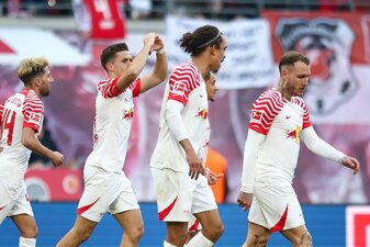 Die Leipziger wollen in der Bundesliga Platz vier angreifen. Die Leipziger wollen in der Bundesliga Platz vier angreifen.