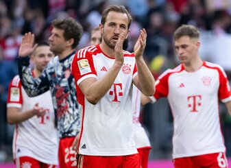 Harry Kane steht nach 25 Spieltagen in der Bundesliga bei 30 Treffern. Harry Kane steht nach 25 Spieltagen in der Bundesliga bei 30 Treffern.