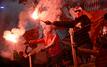 Bayern-Fans zündeten Pyrotechnik während der Champions League Spiele.