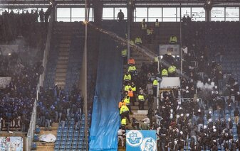 Das DFB-Sportgericht verhandelt das Fehlverhalten der Rostocker Anhänger. Das DFB-Sportgericht verhandelt das Fehlverhalten der Rostocker Anhänger.