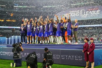 Die US-Boys feier ihren Sieg in der Concacaf Nations League. Die US-Boys feier ihren Sieg in der Concacaf Nations League.