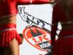 Köln wirbt gegen Leipzig mit einem Energydrink (Quelle: FIRO/SID-IMAGES)