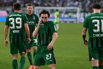 Traf zum Gladbacher 3:1 in Wolfsburg: Rocco Reitz. Traf zum Gladbacher 3:1 in Wolfsburg: Rocco Reitz.