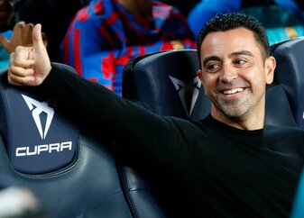 Barcelonas Trainer Xavi Hernandez. Barcelonas Trainer Xavi Hernandez.