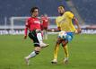 HANOVER, GERMANY - NOVEMBER 05: Sei Muroya of Hannover 96 is challenged by Anton Donkor of Eintracht Braunschweig during the Second Bundesliga match between Hannover 96 and Eintracht Braunschweig at H