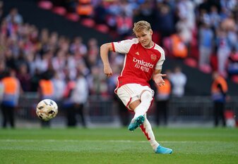 Der FC Arsenal kann im Champions-League-Rückspiel in München wieder auf Martin Ödegaard setzen. Der FC Arsenal kann im Champions-League-Rückspiel in München wieder auf Martin Ödegaard setzen.