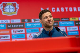 Trainer Xabi Alonso kann mit Leverkusen das Triple holen. Trainer Xabi Alonso kann mit Leverkusen das Triple holen.