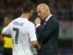Differenzen ausgeräumt: Ronaldo und Trainer Zidane (Quelle: PIXATHLON/SID)