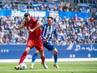 Foto: Nach vier Spielen ohne Niederlage: Hertha verliert beim KSC