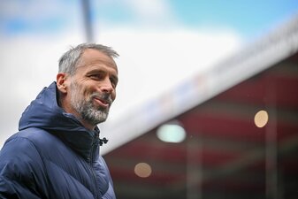 Leipzig-Trainer Marco Rose setzt bei Gesprächen mit Spielern auf das Lockmittel Champions League. Leipzig-Trainer Marco Rose setzt bei Gesprächen mit Spielern auf das Lockmittel Champions League.