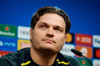 Trainer Edin Terzic will mit dem BVB um einen Platz in der Champions League kämpfen. Trainer Edin Terzic will mit dem BVB um einen Platz in der Champions League kämpfen.