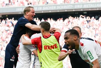 Im Tabellenkeller bleibt es bis zum Saisonende spannend - vor allem dank der Kölner Stehaufmännchen. Im Tabellenkeller bleibt es bis zum Saisonende spannend - vor allem dank der Kölner Stehaufmännchen.