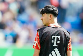 Münchens Aleksandar Pavlovic musste beim Saison-Abschluss gegen Hoffenheim ausgewechselt werden. Münchens Aleksandar Pavlovic musste beim Saison-Abschluss gegen Hoffenheim ausgewechselt werden.