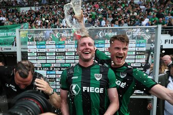 Preußen Münster ist in die 2. Bundesliga aufgestiegen. Preußen Münster ist in die 2. Bundesliga aufgestiegen.