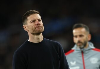 Leverkusens Trainer Xabi Alonso war nach der Finalniederlage natürlich enttäuscht. Leverkusens Trainer Xabi Alonso war nach der Finalniederlage natürlich enttäuscht.