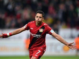 Javier Hernandez sorgte mit seinem Tor zum 2:0 für die Entscheidung. Foto: Federico Gambarini Javier Hernandez sorgte mit seinem Tor zum 2:0 für die Entscheidung. Foto: Federico Gambarini