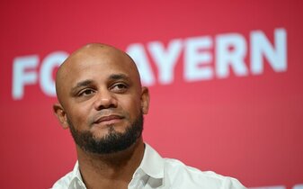 Bayern-Trainer Vincent Kompany bei seiner Vorstellung in München. Bayern-Trainer Vincent Kompany bei seiner Vorstellung in München.