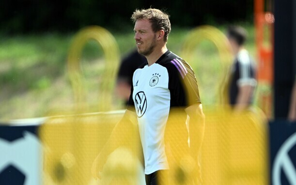 Bundestrainer Julian Nagelsmann beim Abschlusstraining vor dem Griechenlandtest.