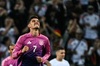 Deutschlands Kai Havertz jubelt nach dem Ausgleich zum 1:1. Deutschlands Kai Havertz jubelt nach dem Ausgleich zum 1:1.